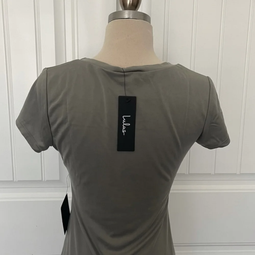 ****SOLD****NWT Lulu's Green Short Sleeve Fitted Maxi Dress Dress - Picture 11 of 17